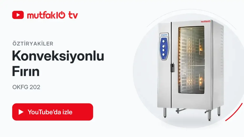 Öztiryakiler OKFG 202 Fırın, Konveksiyonlu, Kızaklı, 20 Adet GN 2/1 Tepsi Kapasiteli, Gazlı videosu