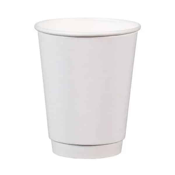 14 oz Double Wall Karton Bardak Beyaz (500 Adet)