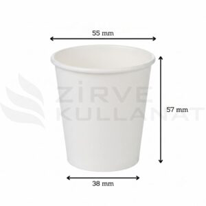 2.5 oz Karton Bardak Beyaz