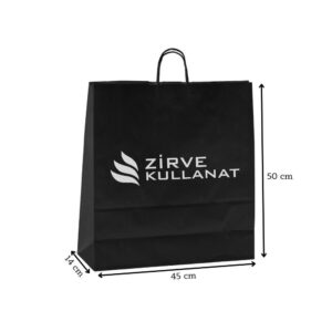 Siyah Karton Çanta 45x50x14cm