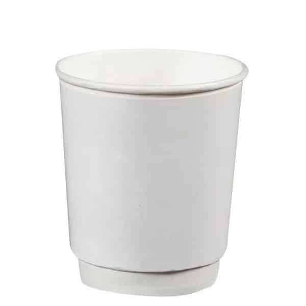 8 oz Double Wall Karton Bardak Beyaz (1000 Adet)