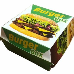 Baskılı Hamburger Kutusu Orta Boy (400 Adet)