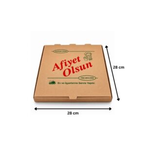 Pizza Kutusu 28x28 cm 100 Adet (Standart Baskılı)