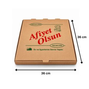 Pizza Kutusu 35x35 cm 100 Adet (Standart Baskılı)