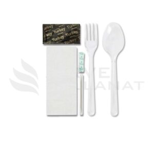 Plastik Yemek Seti 6'lı Lüks Şeffaf