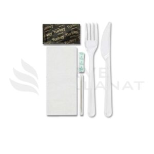 Plastik Yemek Seti 6'lı Lüks Şeffaf