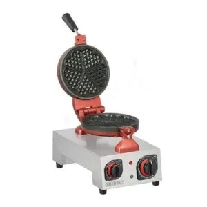 Omake Waffle Makinesi, Sabit Tekli, Yuvarlak-Kalp, Zaman Ayarlı
