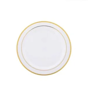 Rubikap Tek Kullanımlık Tabak, 26 cm Beyaz Goldlıne